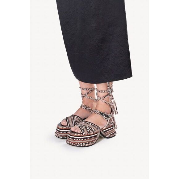 Amambaih BEATRIZ High Platform Sandals Size 39 - Picture 1 of 15